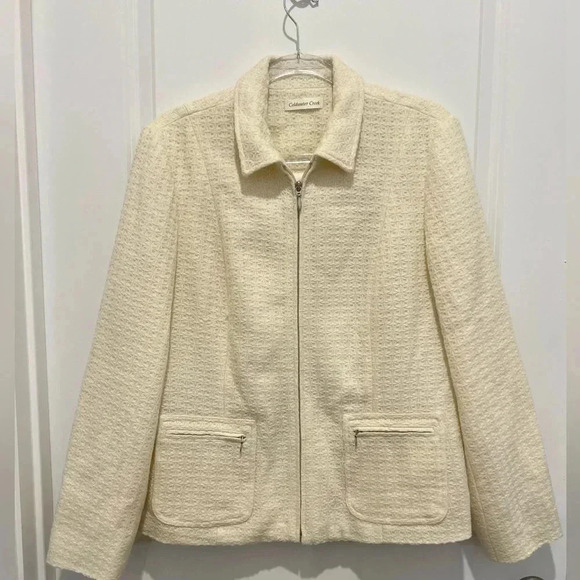 Coldwater Creek Winter White Blazer Like New - Picture 1 of 15